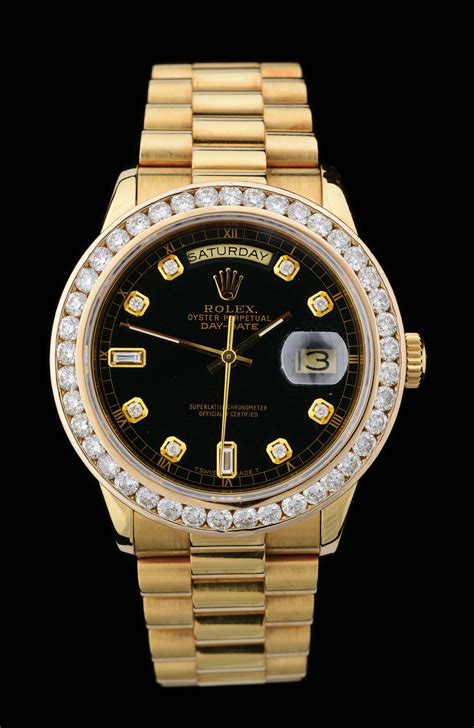 rolex gold mens diamond|rolex diamond bezel for sale.